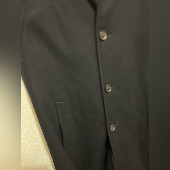 Caruso Black Wool Coat VM5010 - Picture 7 of 16